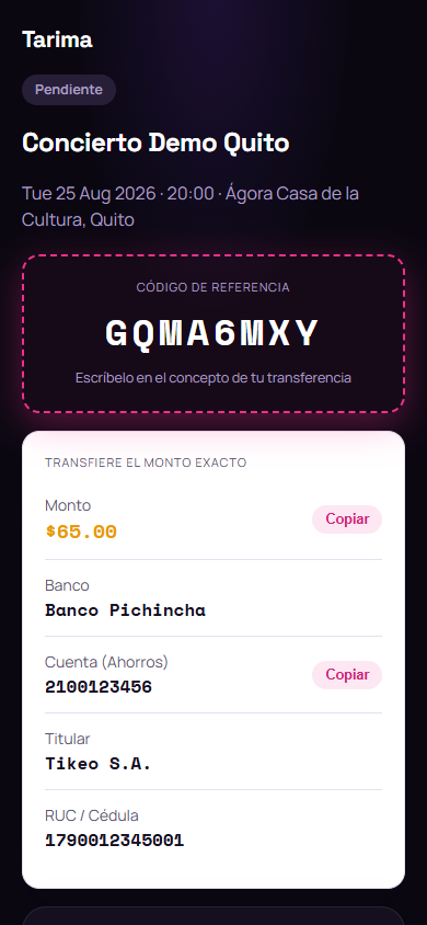 Datos de transferencia